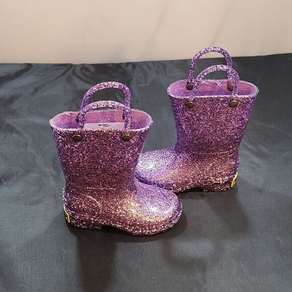 BRAND NEW CHIEF KIDS GIRL'S GLITTER PVC BOOT (Toddler/Little Kid) - Picture 9 of 16